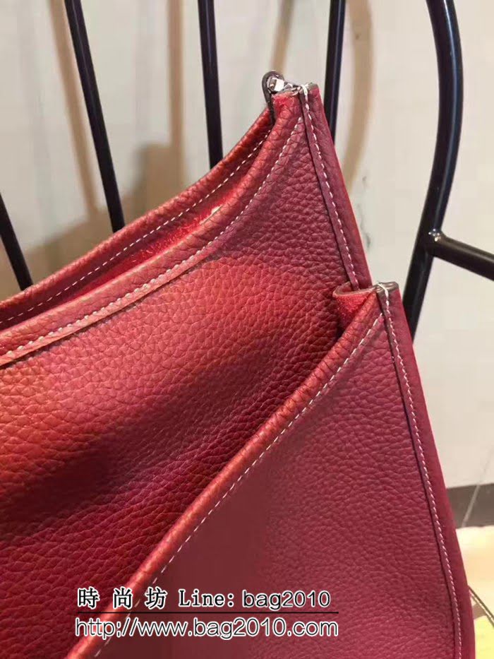 愛馬仕Hermes Evelyn伊芙琳 頭層牛皮單肩斜挎包 男女同款 0AM1378